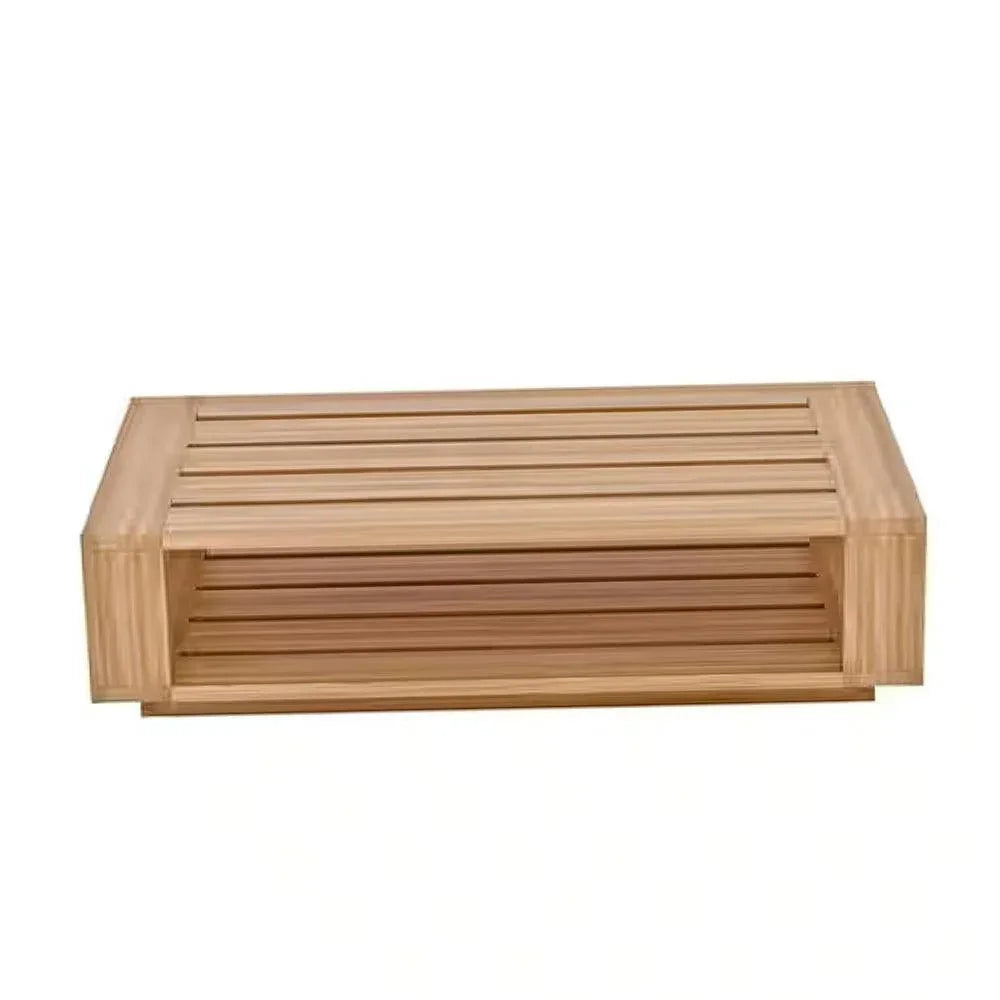 Qube Rectangular Teak Outdoor Coffee Table-Outdoor Coffee Tables-HiTeak-LOOMLAN