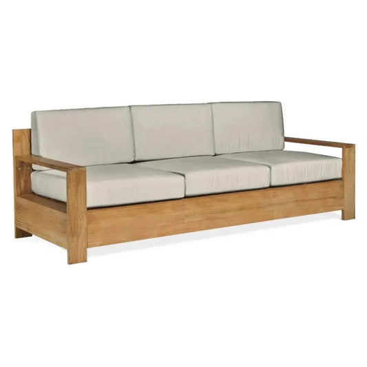 Qube Teak Deep Outdoor Couch Sunbrella Cushions - LOOMLAN - HiTeak - Outdoor Sofas & Loveseats