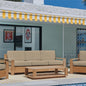 Qube Teak Patio Deep Sofa Set with Sunbrella 4PC - LOOMLAN - HiTeak - Outdoor Sofas & Loveseats