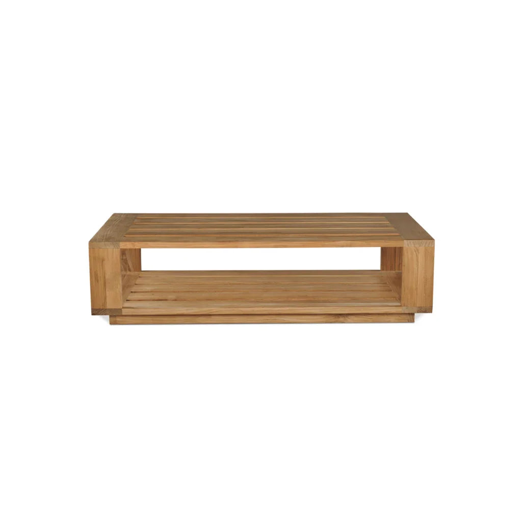 Qube Teak Patio Deep Sofa Set with Sunbrella 4PC - LOOMLAN - HiTeak - Outdoor Sofas & Loveseats