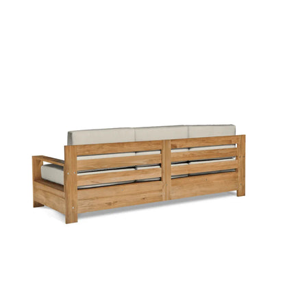 Qube Teak Patio Deep Sofa Set with Sunbrella 4PC - LOOMLAN - HiTeak - Outdoor Sofas & Loveseats