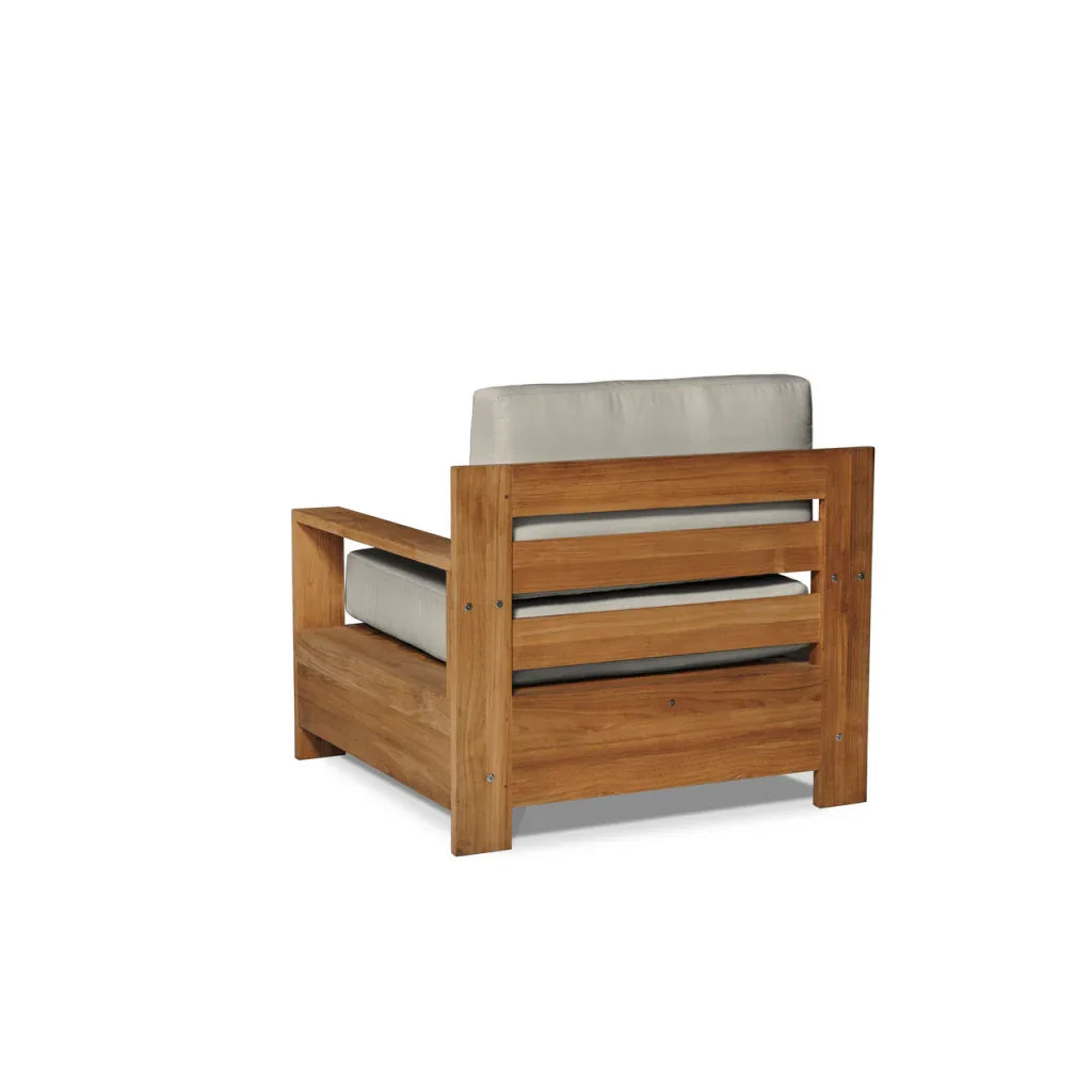 Qube Teak Patio Deep Sofa Set with Sunbrella 4PC - LOOMLAN - HiTeak - Outdoor Sofas & Loveseats