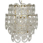 Quebec Metal & Glass Chandelier With Brass - LOOMLAN - Noir - Chandeliers