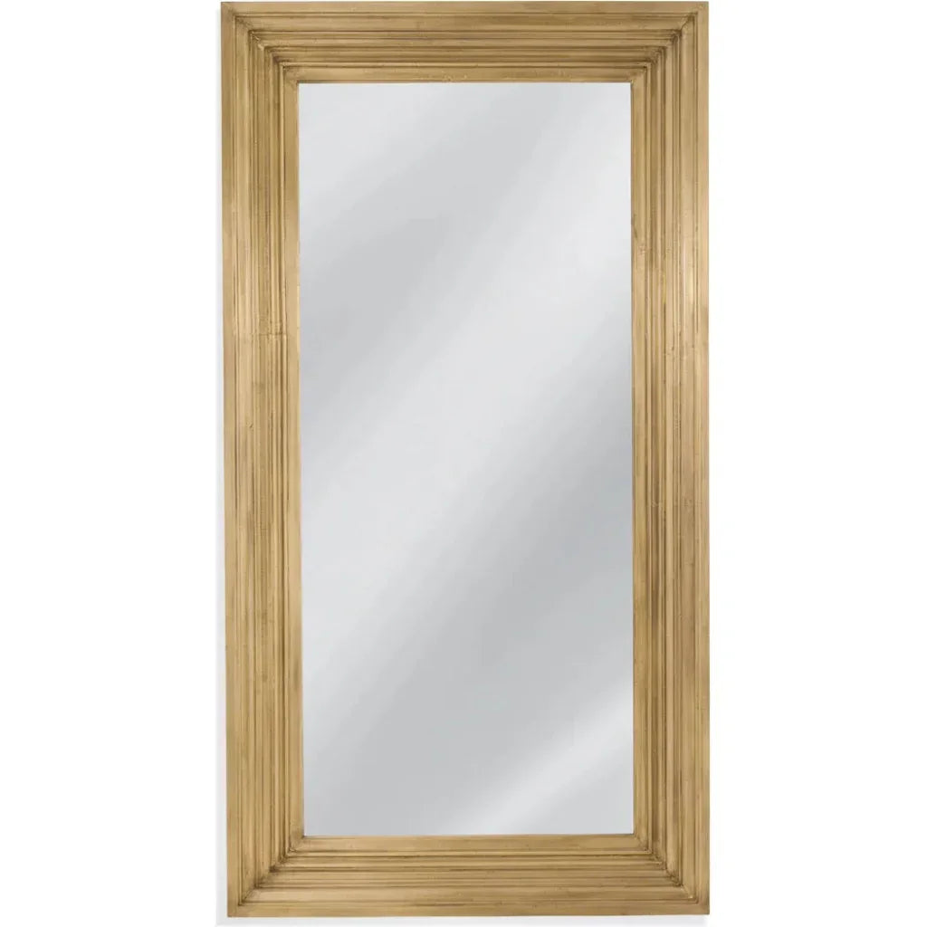 Queenie Metal Gold Vertical Floor Mirror-Floor Mirrors-Bassett Mirror-LOOMLAN
