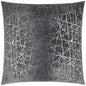 Questa Glam Abstract Grey Silver Large Throw Pillow - LOOMLAN - D.V. Kap - Throw Pillows