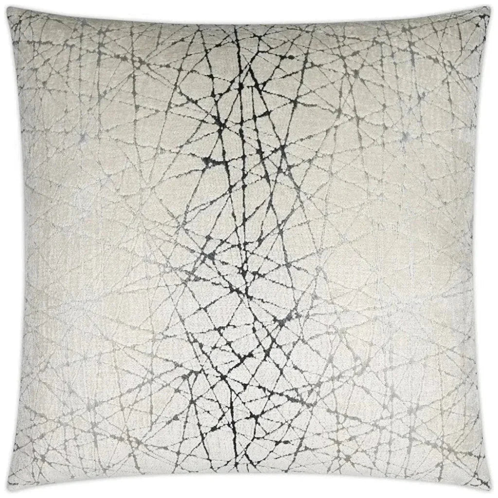 Questa Haze Glam Silver Large Throw Pillow Insert - LOOMLAN - D.V. Kap - Throw Pillows