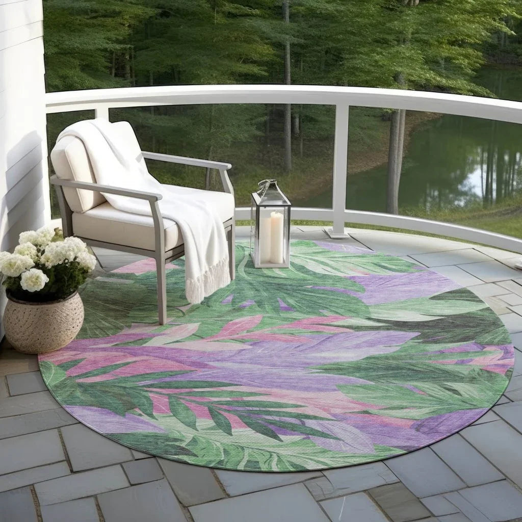 Quilene Green Washable Indoor - Outdoor Rug - LOOMLAN - LOOMLAN Rugs - Outdoor Rugs