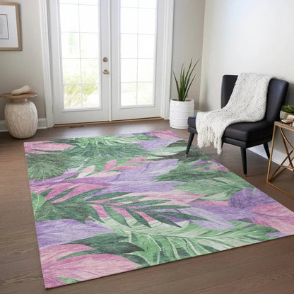 Quilene Green Washable Indoor - Outdoor Rug - LOOMLAN - LOOMLAN Rugs - Outdoor Rugs