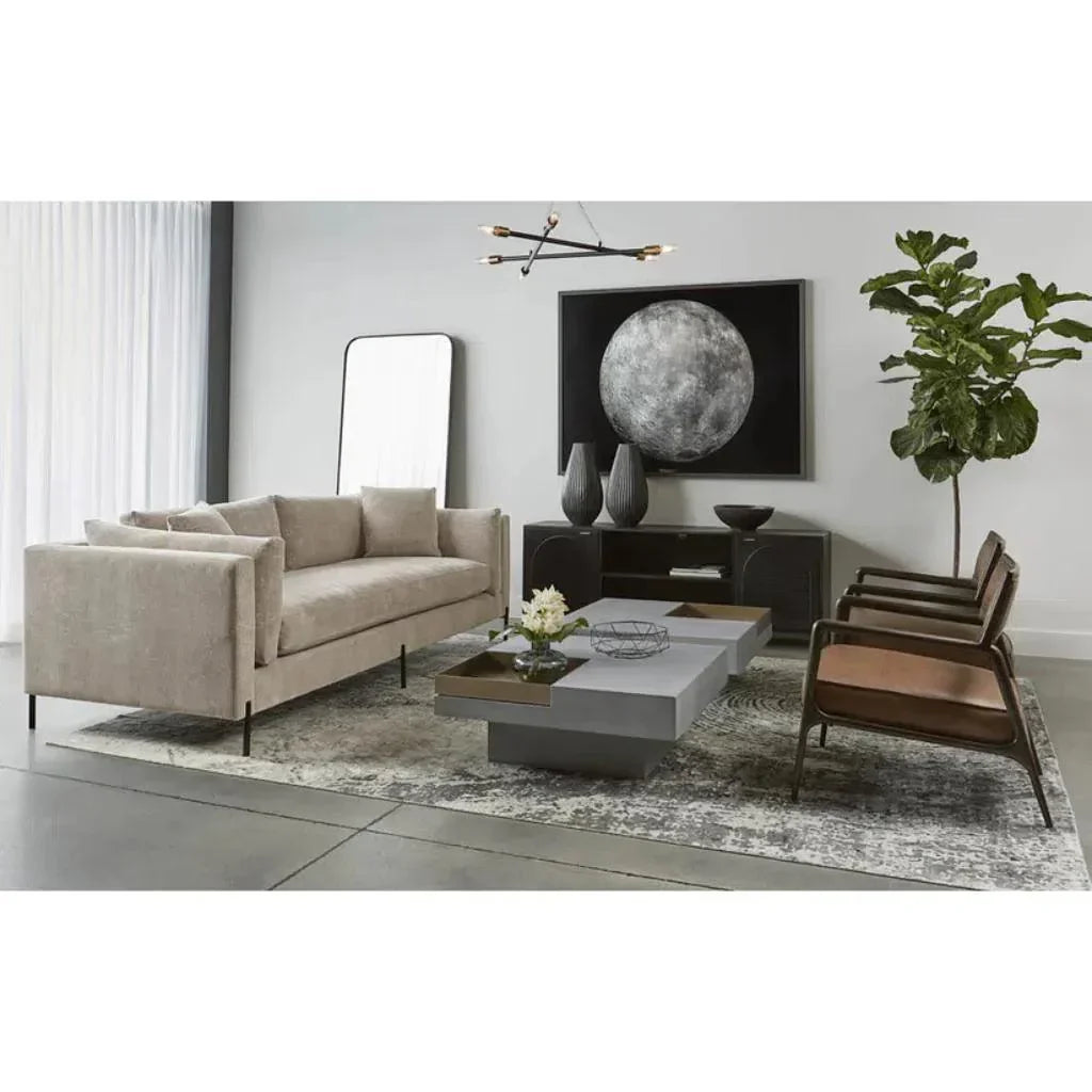 Quill Natural Concrete Coffee Table - LOOMLAN - SUNPAN - Coffee Tables