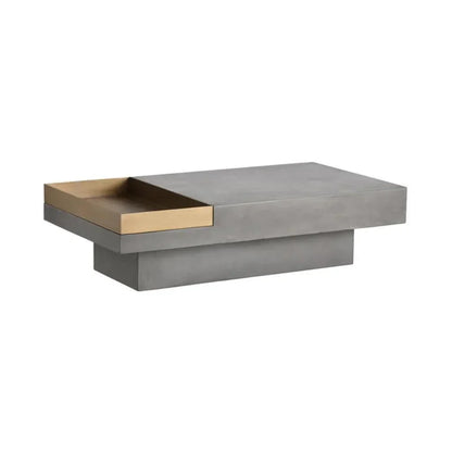 Quill Natural Concrete Coffee Table - LOOMLAN - SUNPAN - Coffee Tables