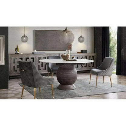 Quinn Velvet Armless Dining Chair 2PC - LOOMLAN - Diamond Sofa - Dining Chairs