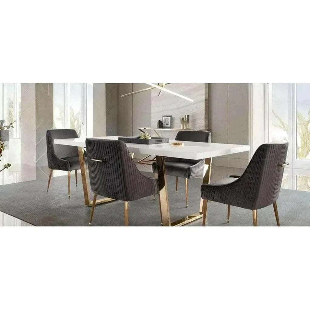 Quinn Velvet Armless Dining Chair 2PC - LOOMLAN - Diamond Sofa - Dining Chairs