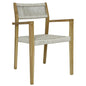 Quinn Wooden Patio Dining Arm Chair-Outdoor Dining Chairs-Artesia-LOOMLAN