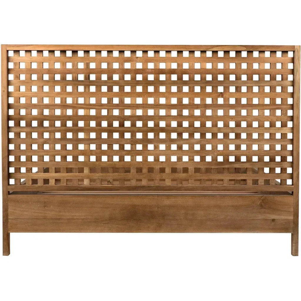 Quinnton Wood Brown Platform Bed Frame - LOOMLAN - Noir - Beds