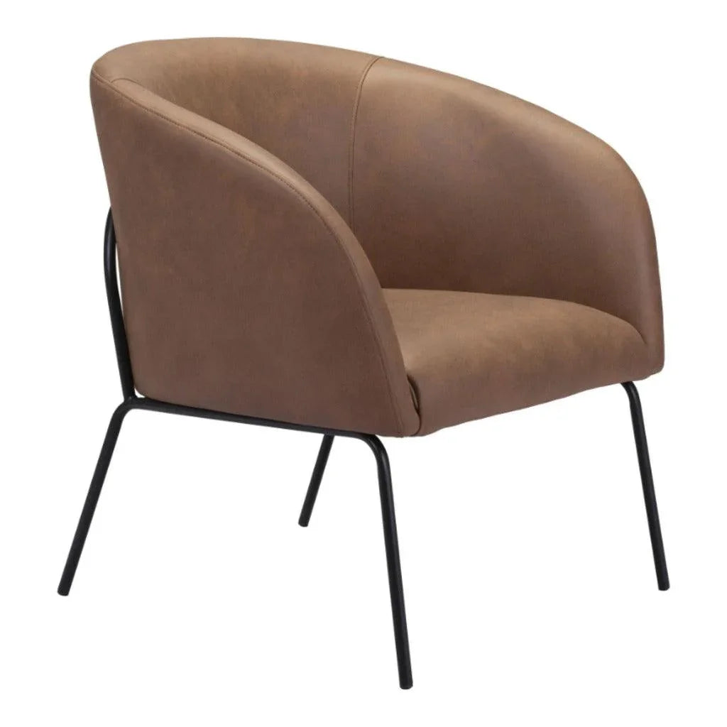 Quinten Accent Chair Vintage Brown - LOOMLAN - Zuo Modern - Accent Chairs