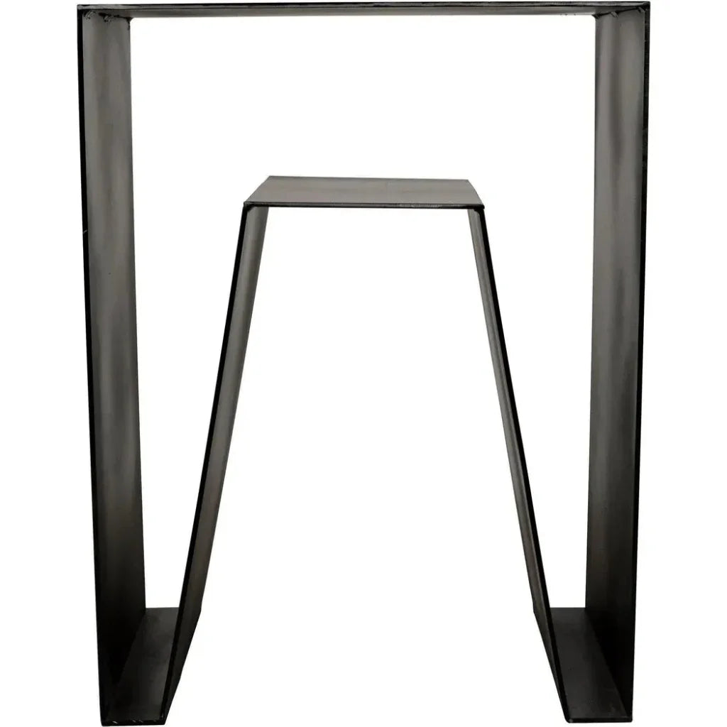 Quintin Black Steel Rectangle Side Table - LOOMLAN - Noir - Side Tables