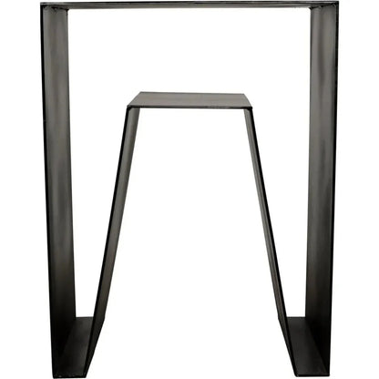 Quintin Black Steel Rectangle Side Table - LOOMLAN - Noir - Side Tables