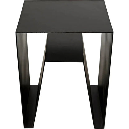 Quintin Black Steel Rectangle Side Table - LOOMLAN - Noir - Side Tables