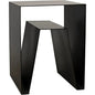 Quintin Black Steel Rectangle Side Table - LOOMLAN - Noir - Side Tables