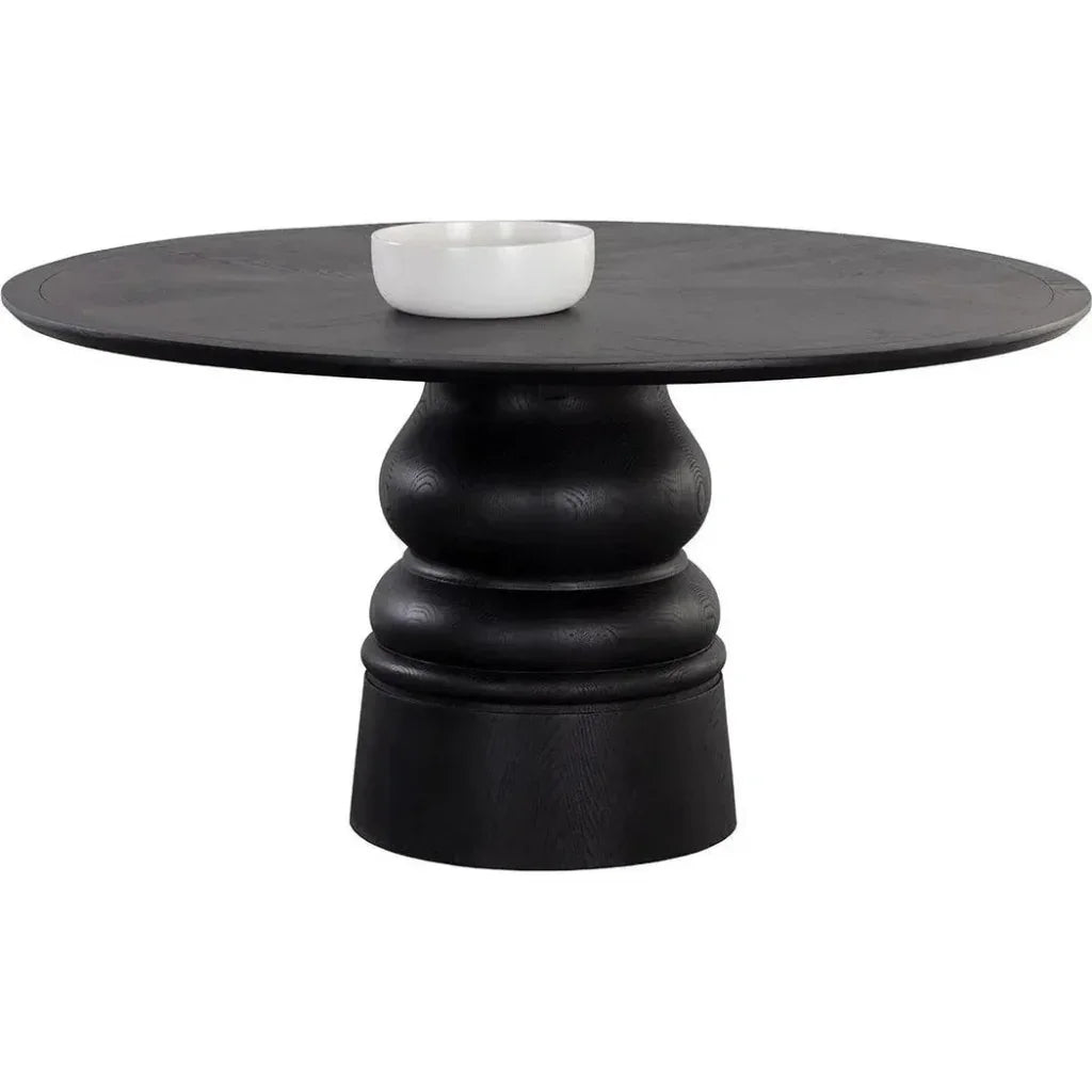 Quinton Dining Table 60" Hand Solid Wood-Dining Tables-SUNPAN-LOOMLAN