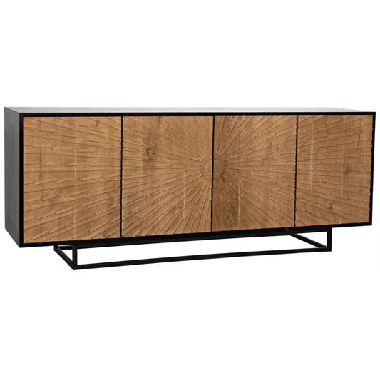 Ra Teak Wood Black Sideboard - LOOMLAN - Noir - Sideboards