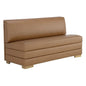 Radcliff Banquette Cognac Faux Leather Bench - LOOMLAN - SUNPAN - Sofas & Loveseats