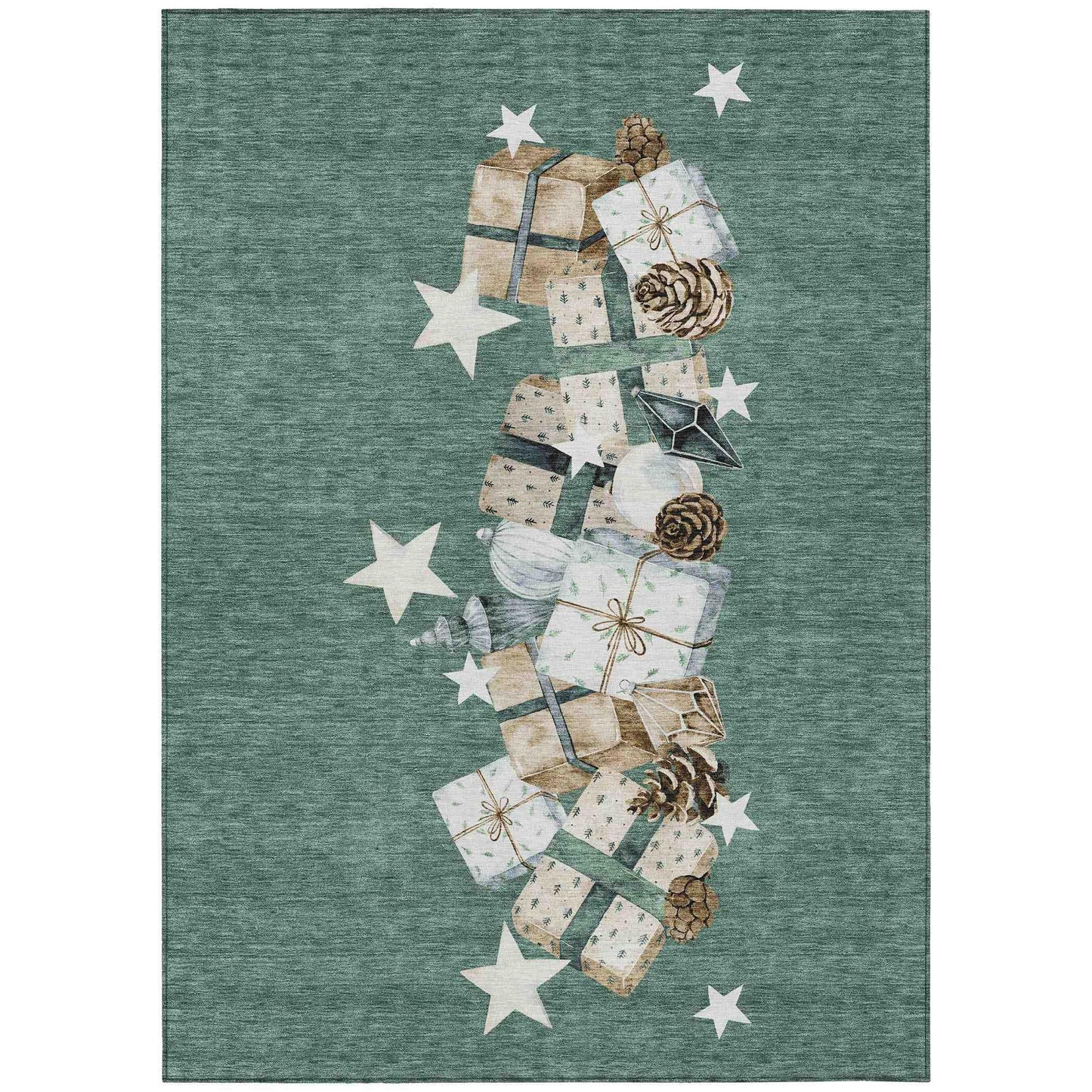 Raeain Blue Washable Indoor-Outdoor Rug