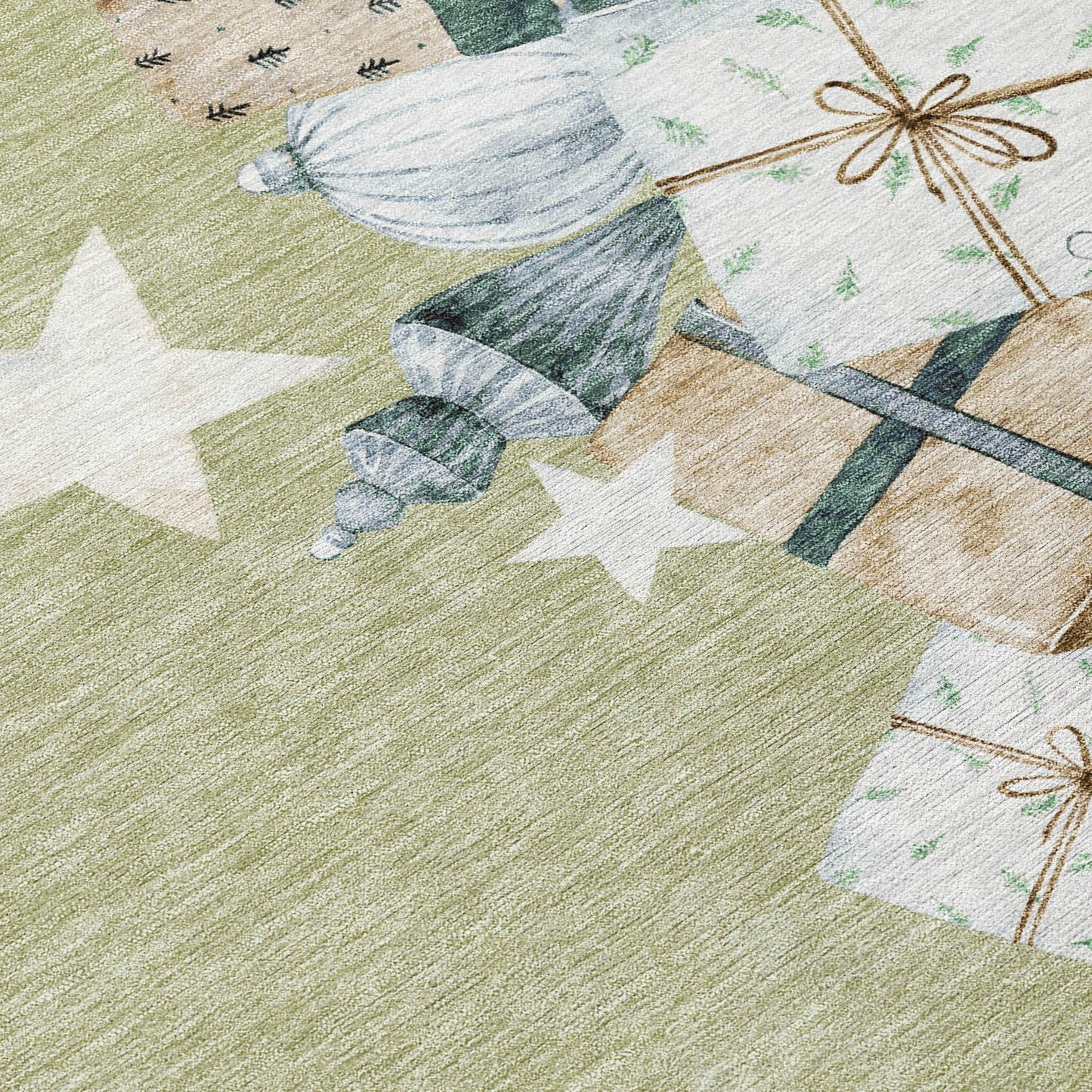 Raeain Green Washable Indoor-Outdoor Rug