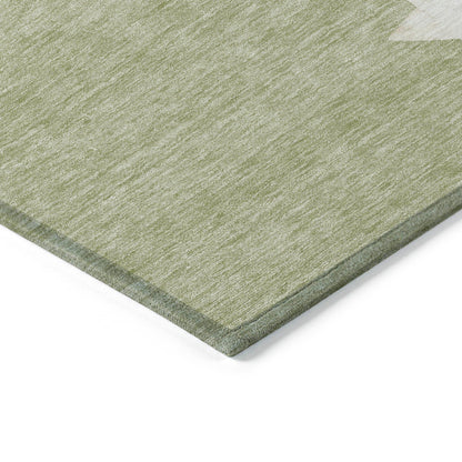 Raeain Green Washable Indoor-Outdoor Rug