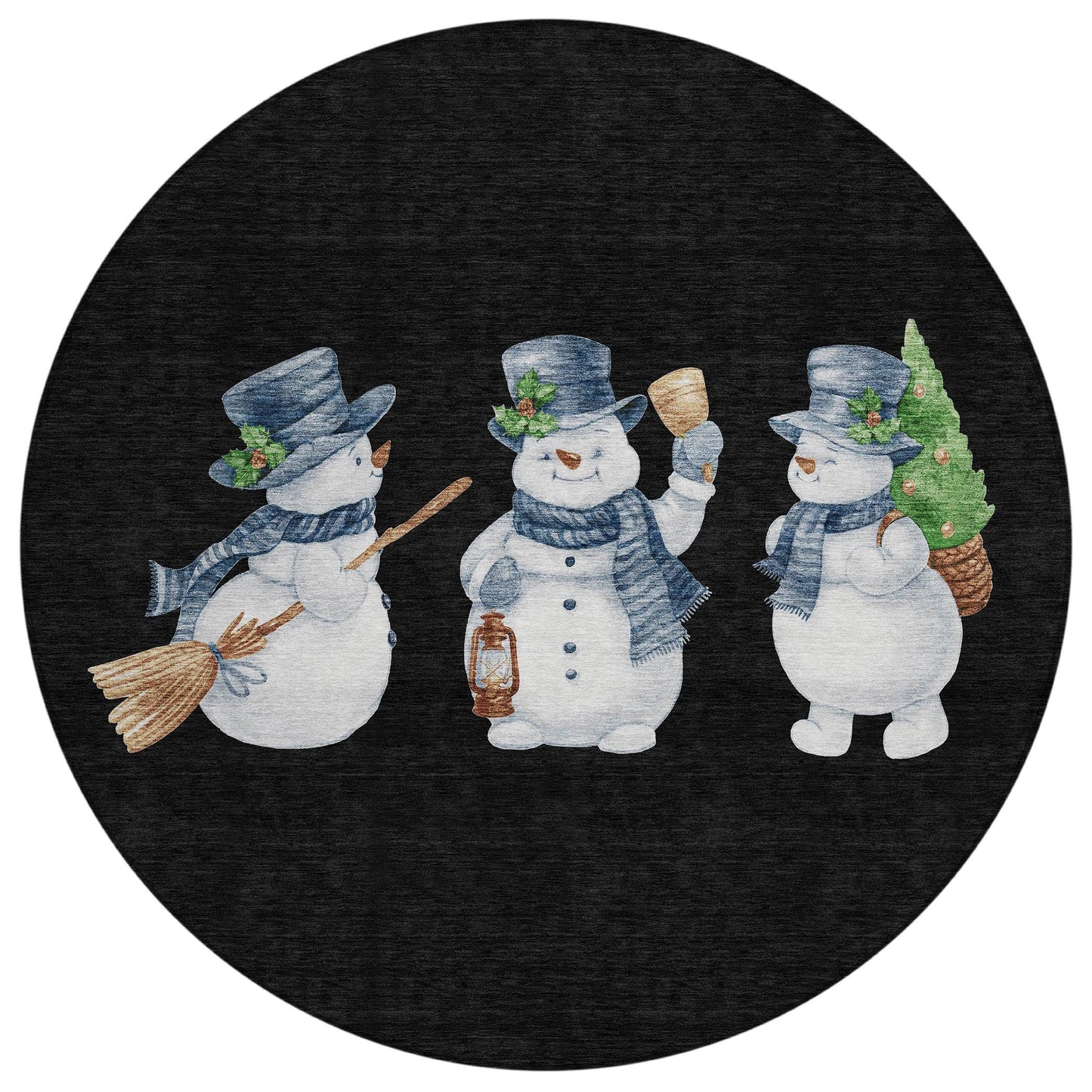 Raeanor Black Washable Indoor-Outdoor Rug