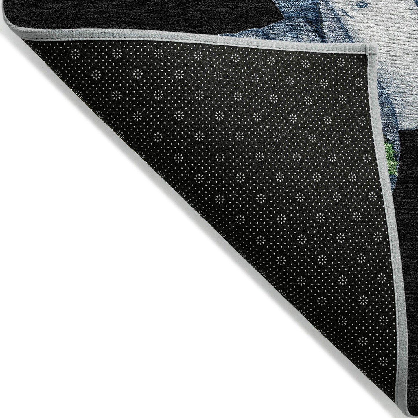 Raeanor Black Washable Indoor-Outdoor Rug