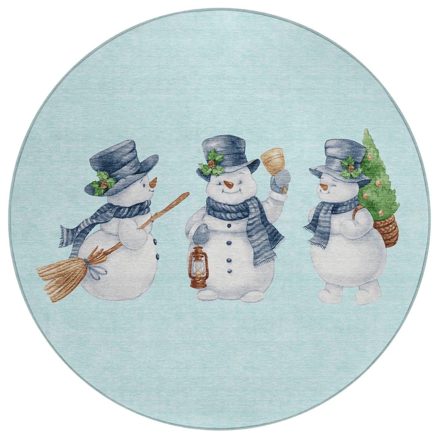 Raeanor Blue Washable Indoor-Outdoor Rug