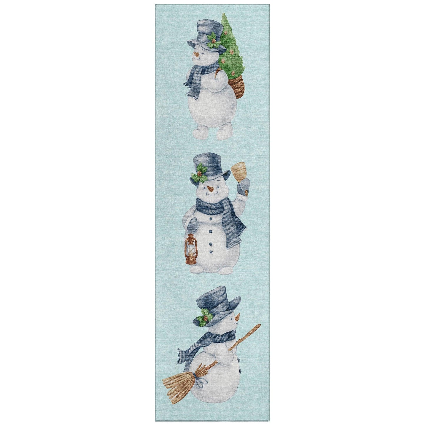 Raeanor Blue Washable Indoor-Outdoor Rug