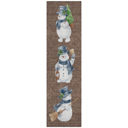 Raeanor Brown Washable Indoor-Outdoor Rug