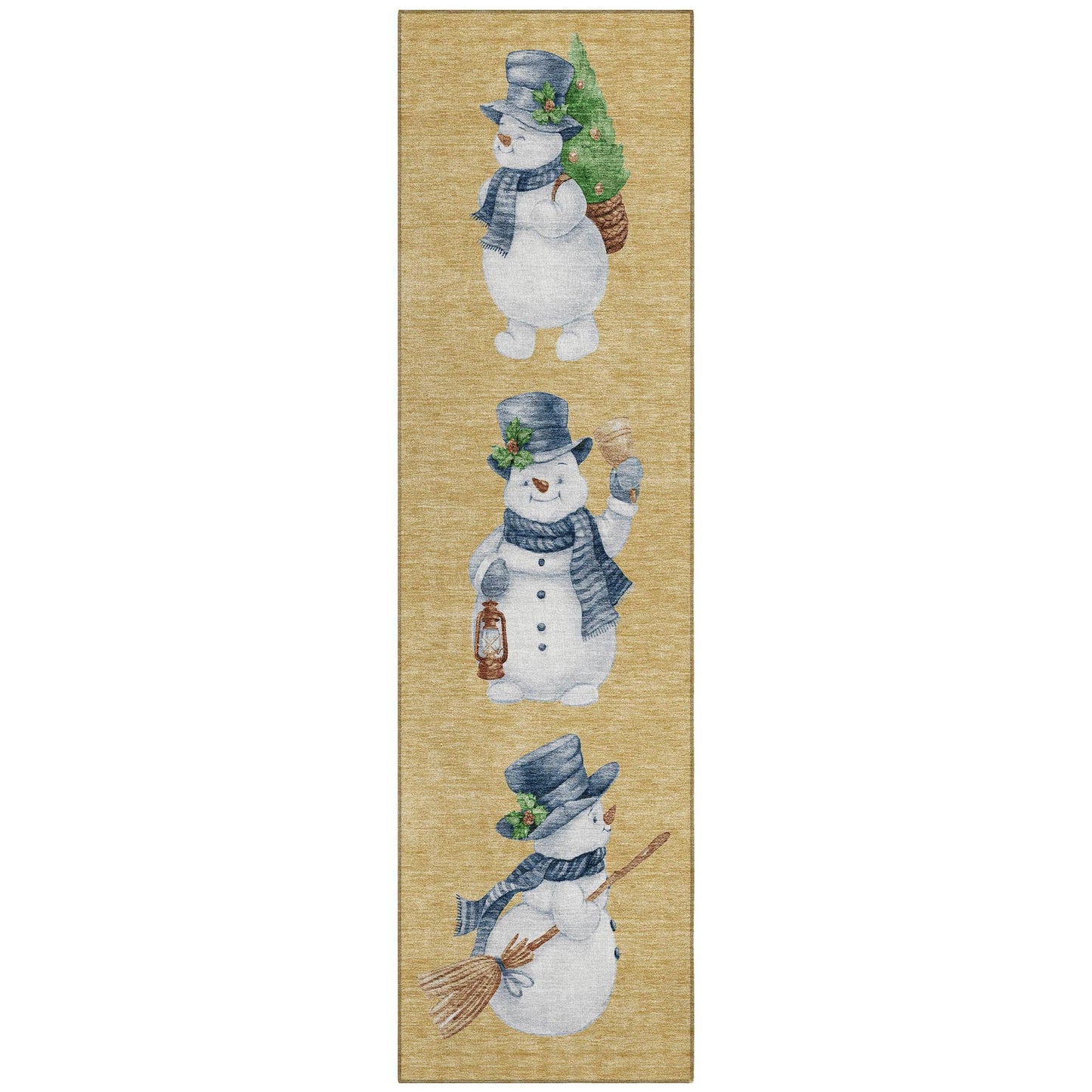 Raeanor Gold Washable Indoor-Outdoor Rug