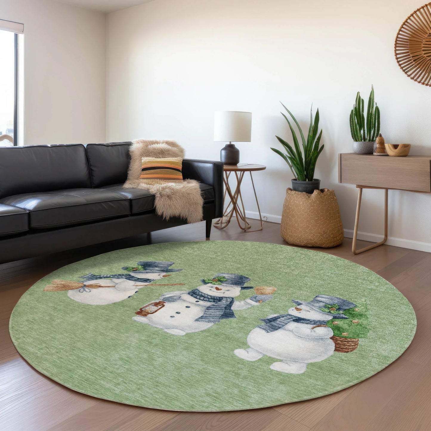 Raeanor Green Washable Indoor-Outdoor Rug