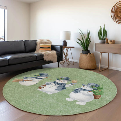 Raeanor Green Washable Indoor-Outdoor Rug