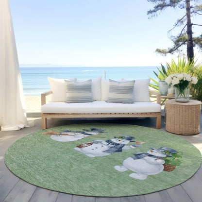 Raeanor Green Washable Indoor-Outdoor Rug