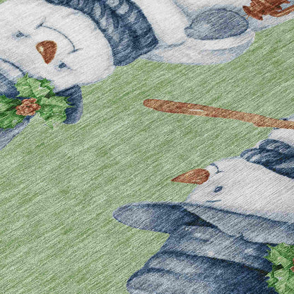 Raeanor Green Washable Indoor-Outdoor Rug