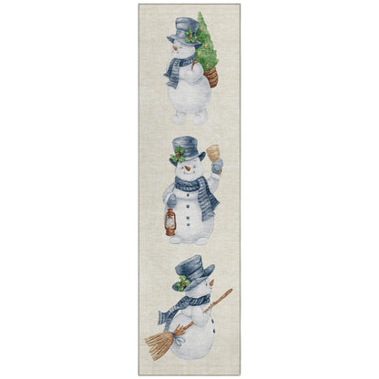 Raeanor Ivory Washable Indoor-Outdoor Rug