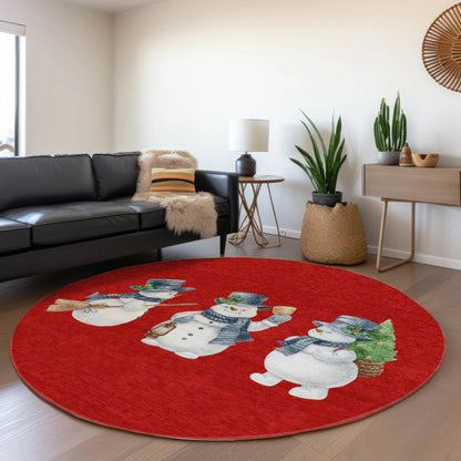 Raeanor Red Washable Indoor-Outdoor Rug