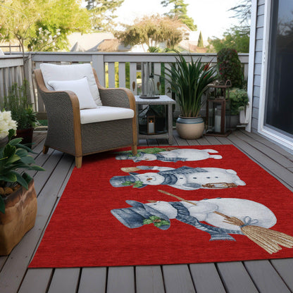 Raeanor Red Washable Indoor-Outdoor Rug