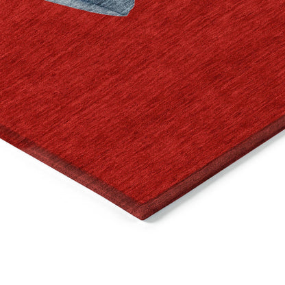 Raeanor Red Washable Indoor-Outdoor Rug
