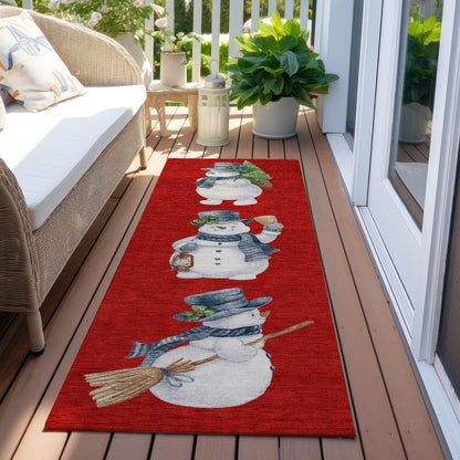 Raeanor Red Washable Indoor-Outdoor Rug