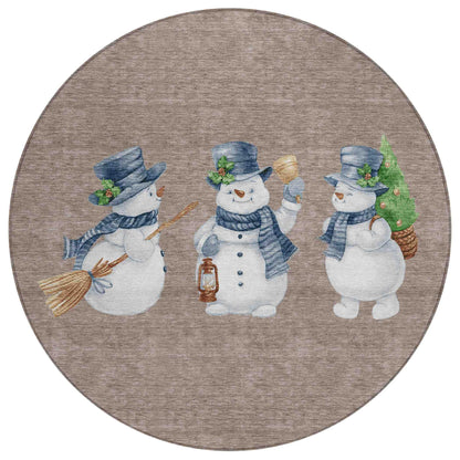 Raeanor Taupe Washable Indoor-Outdoor Rug