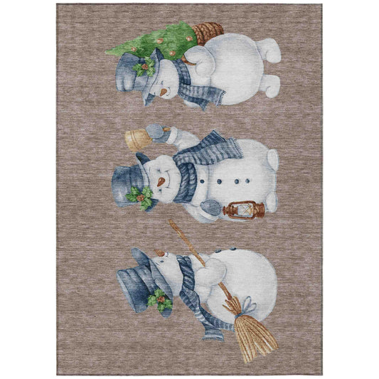 Raeanor Taupe Washable Indoor-Outdoor Rug