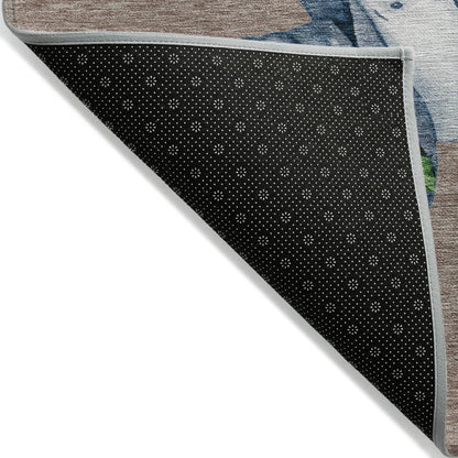 Raeanor Taupe Washable Indoor-Outdoor Rug