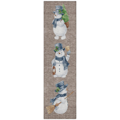 Raeanor Taupe Washable Indoor-Outdoor Rug