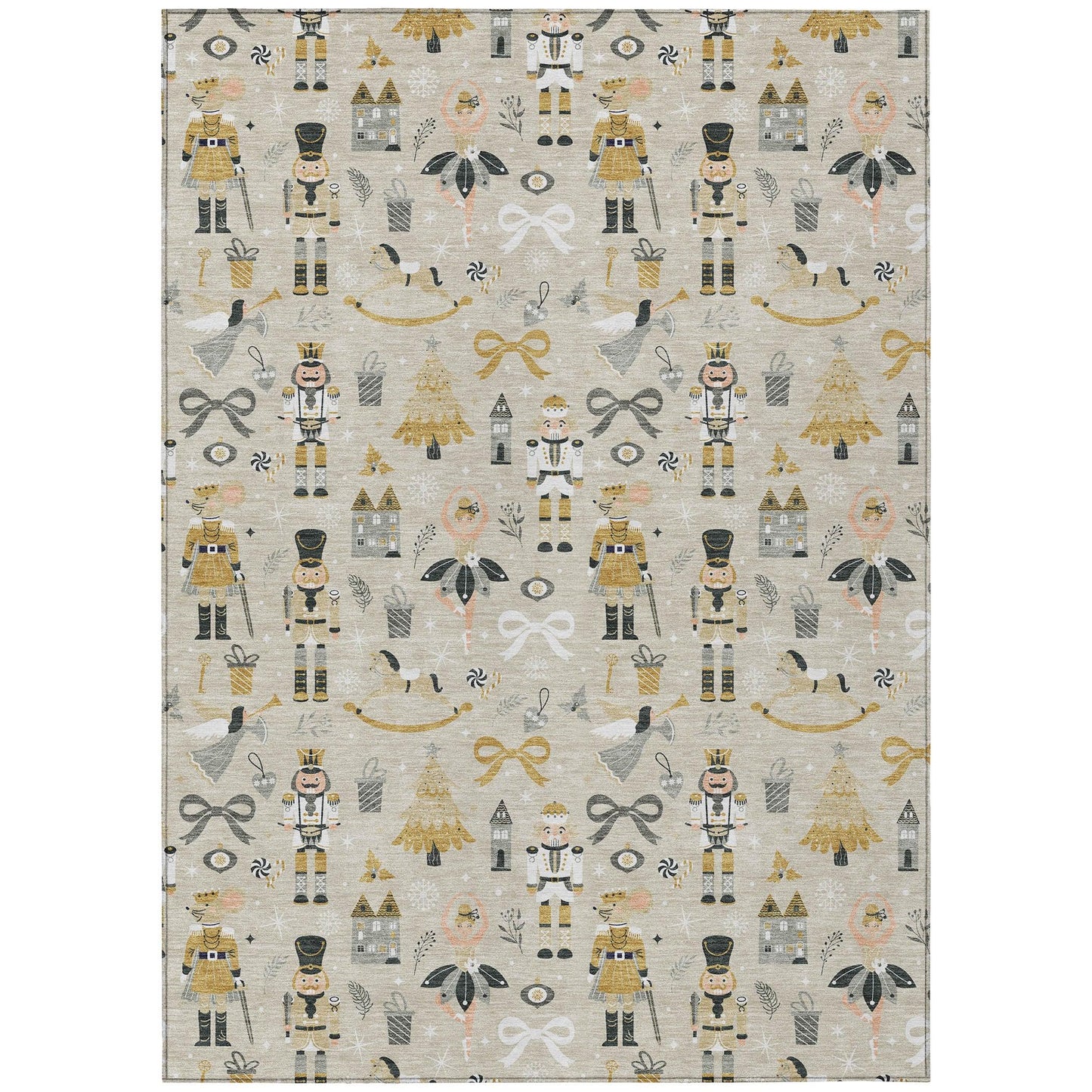 Raeara Brown Washable Indoor-Outdoor Rug