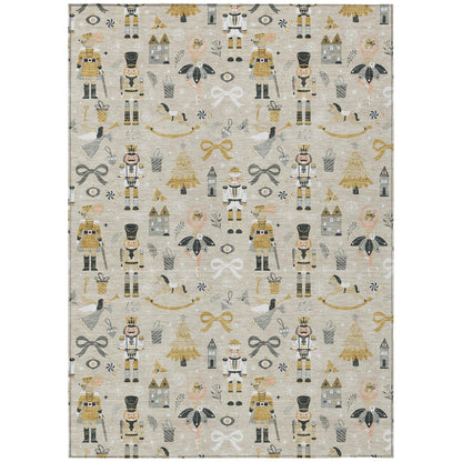 Raeara Brown Washable Indoor-Outdoor Rug